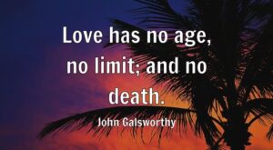 Love has no age, no limit; and no death