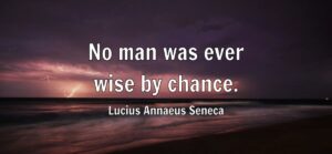 No man was ever wise by chance