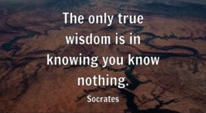 The only true wisdom is in knowing you know nothing