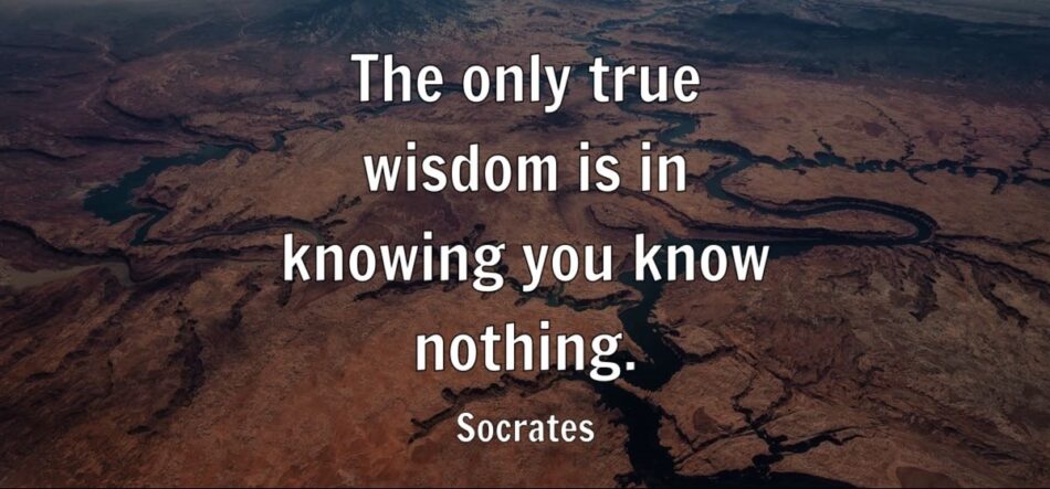 The only true wisdom is in knowing you know nothing